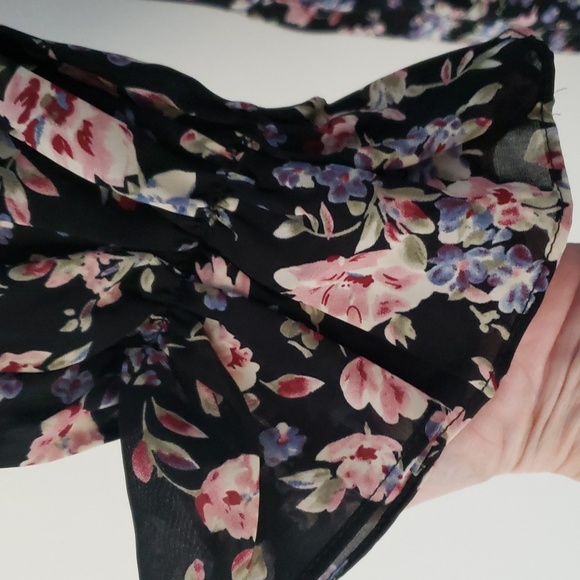 Pink Lily dark floral long sleeve maxi dress size small - Picture 7 of 11